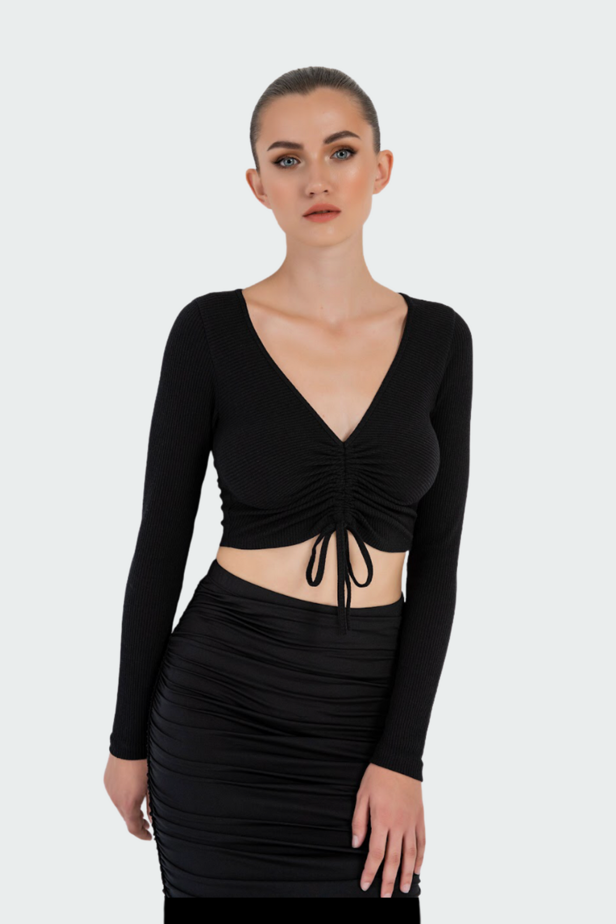 Ruched-Front Top