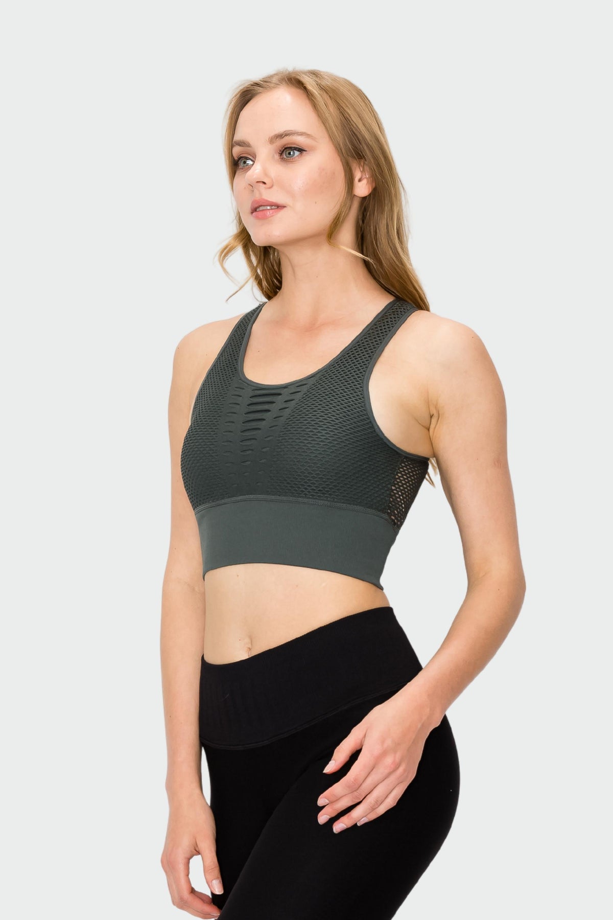 Laser Cut Seamless Sports Bra