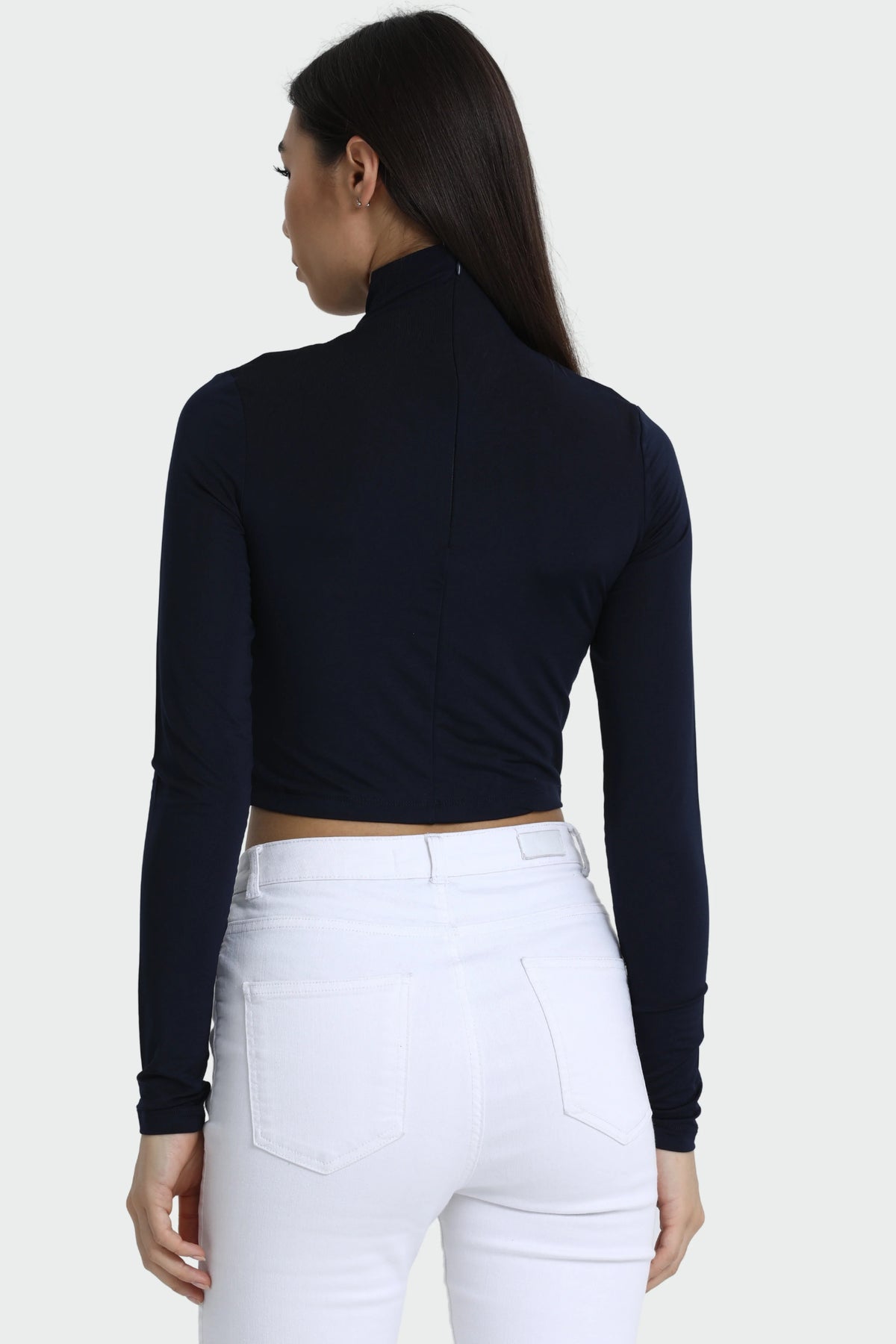 Cut Out Shoulder Crop Top