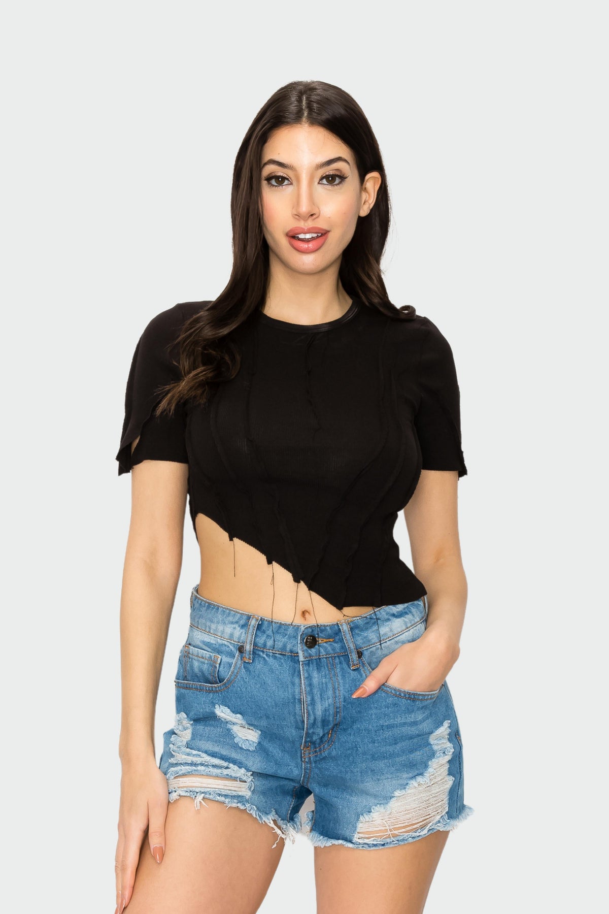Asymmetric Crop Top