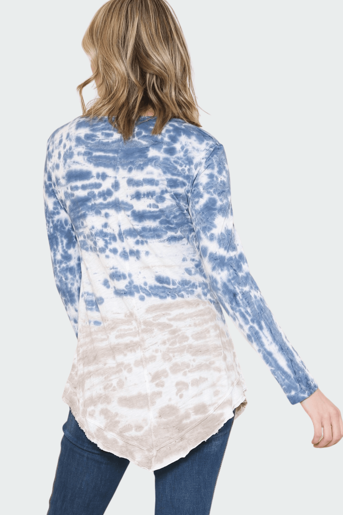 Asymmetric Hi-Lo Hem Tie Dye Top