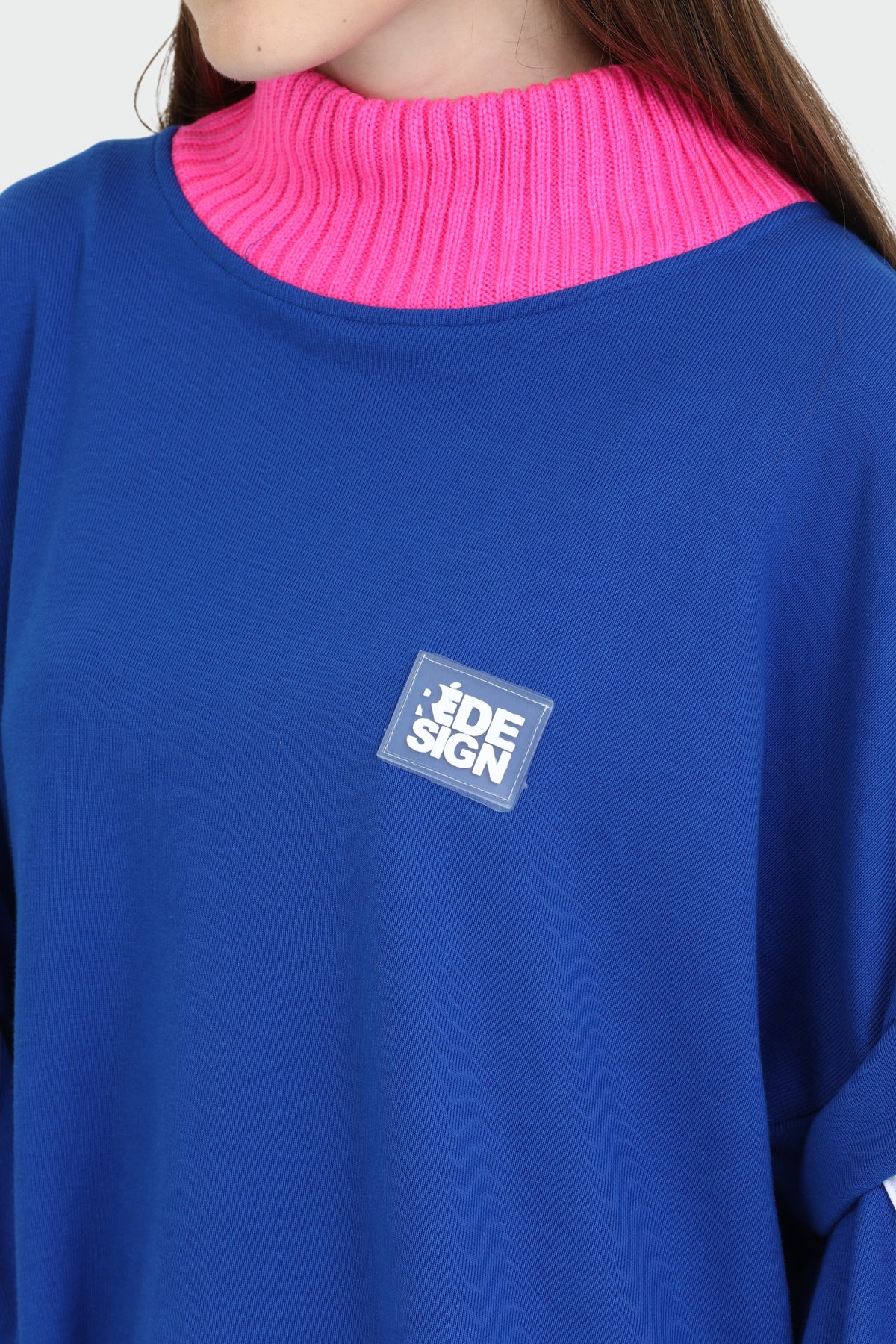 Neon Strip Asymmetric Blouse