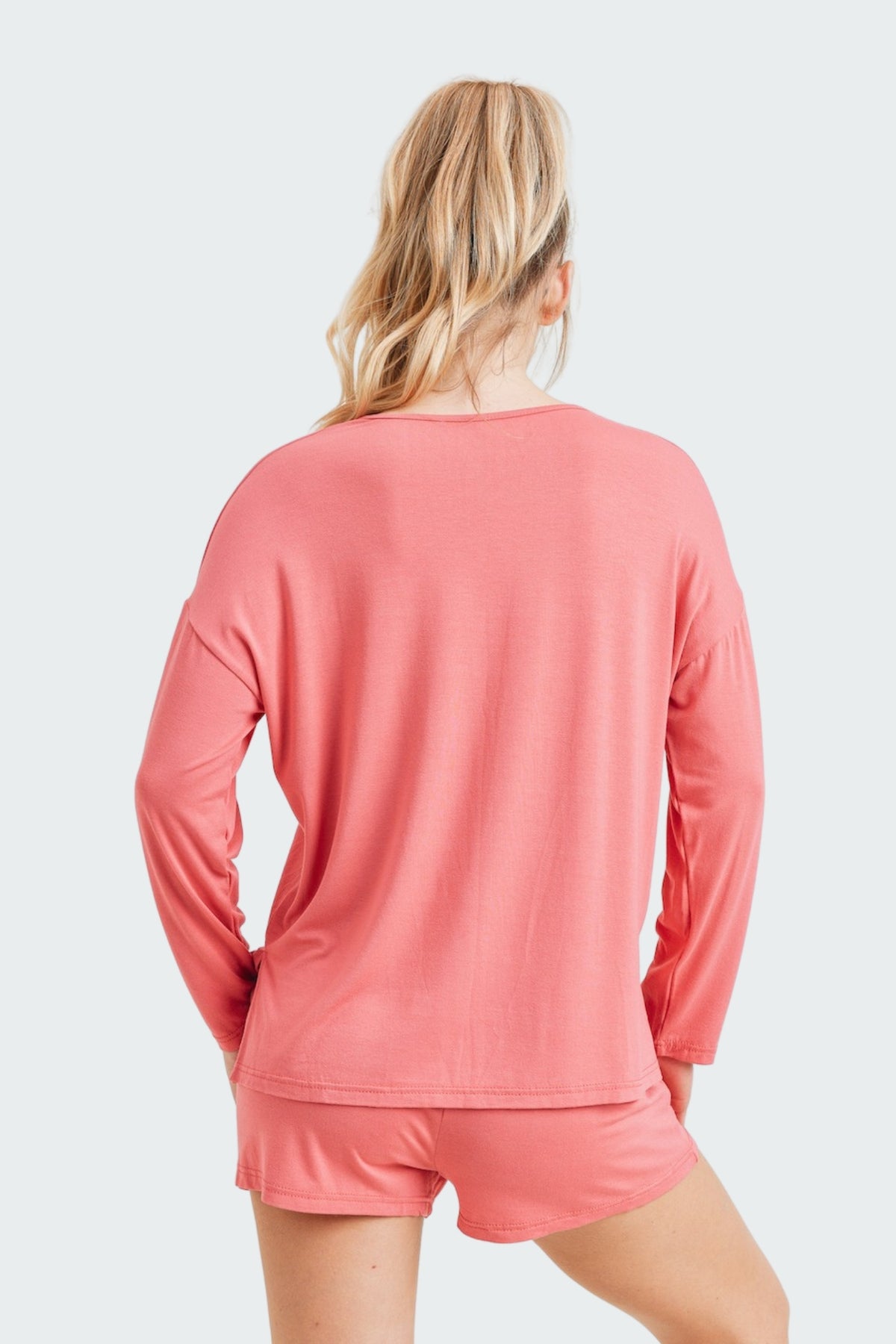 High Low Top with Shorts Lounge Set