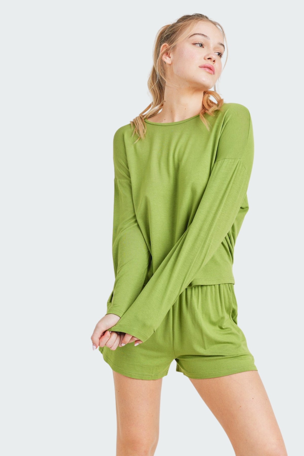 High Low Top with Shorts Lounge Set