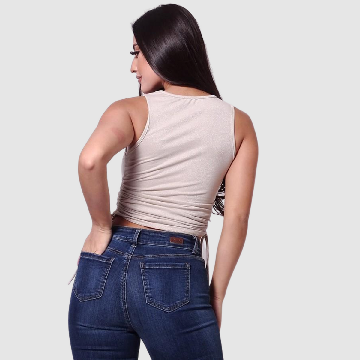 Sleeveless Round Neck Top