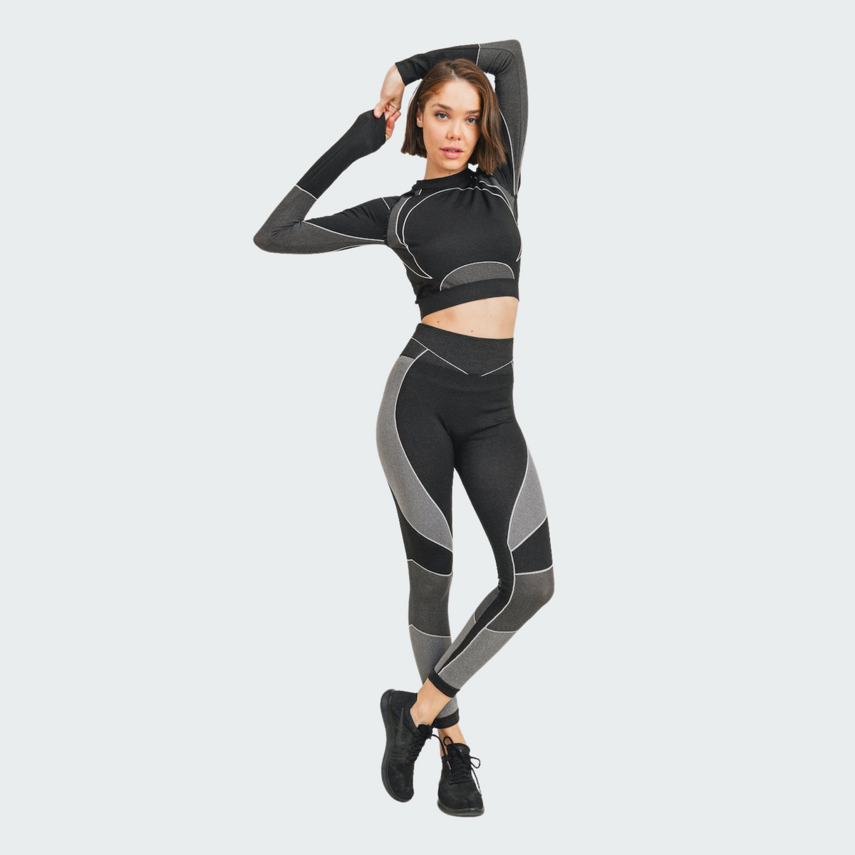 Flex Long Sleeve Crop Top & Leggings Set