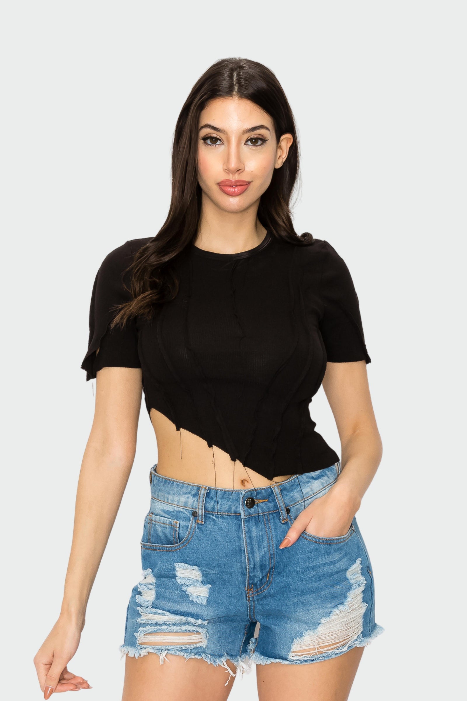 Asymmetric Crop Top